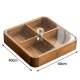 Wooden Four-Section Serving Platter with Acrylic Lid Large